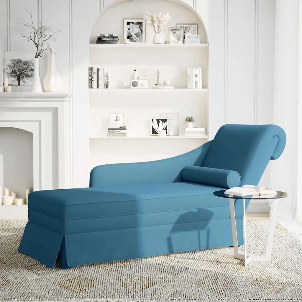 Chaise Longue vidaXL Velluto Blu - Comfort Pratico per la Tua Casa