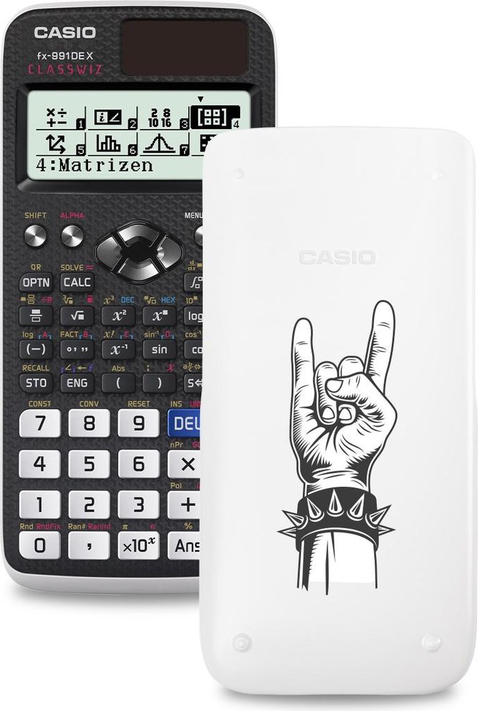 Casio FX-991DE X ClassWiz Schulrechner mit Rock-Bedruckung (Motiv 17)