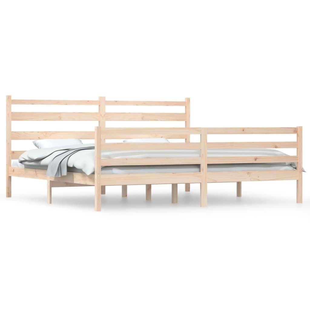 vidaXL Massivholzbett Kiefer 200x200 cm