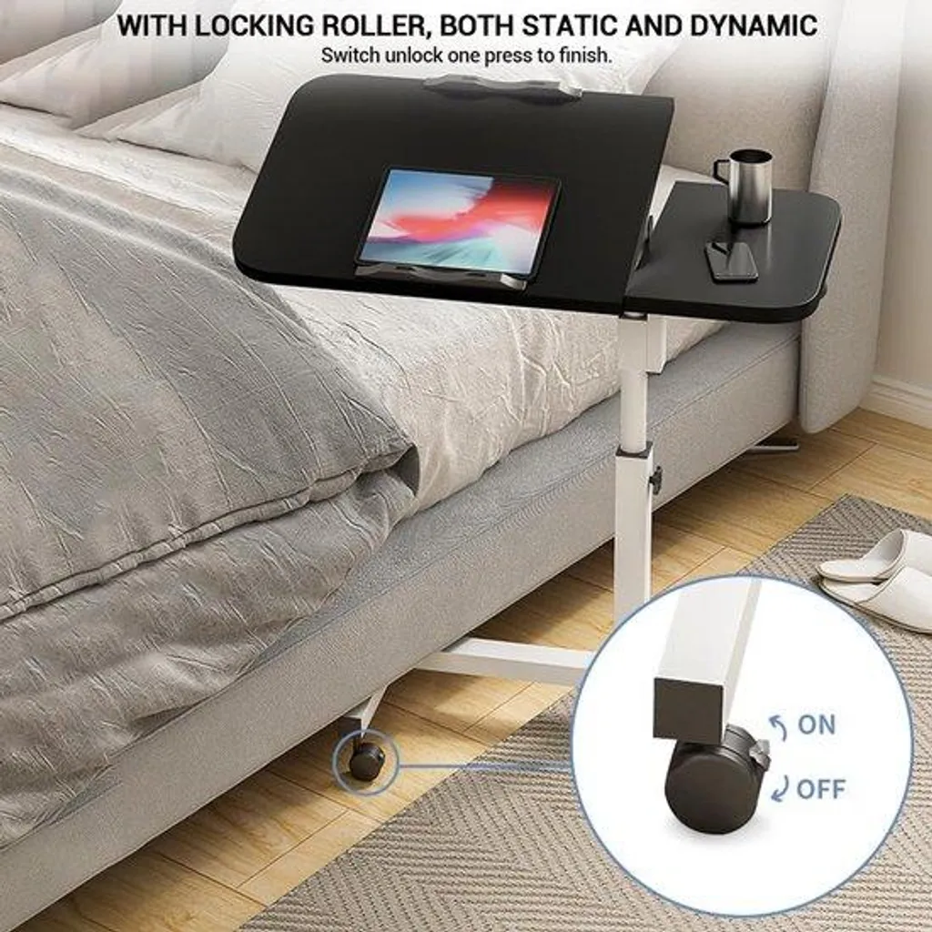 Bureau assis debout mobile pour ordinateur et télétravail flexible - 3