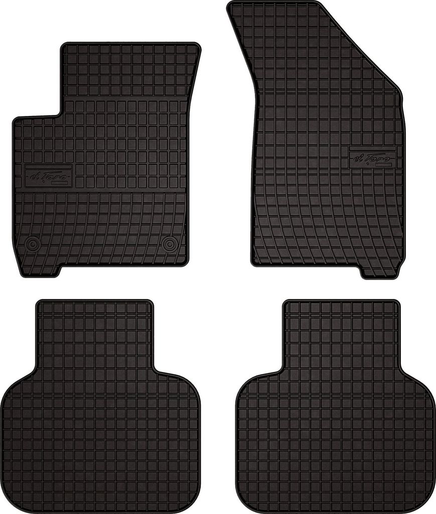 Gummifußmatten passend für Dodge Journey JC49 (Crossover, Bj. 2007-2016) – schwarz, passgenau, mit Befestigungen set 4 Stk. - Gummi-Automatten