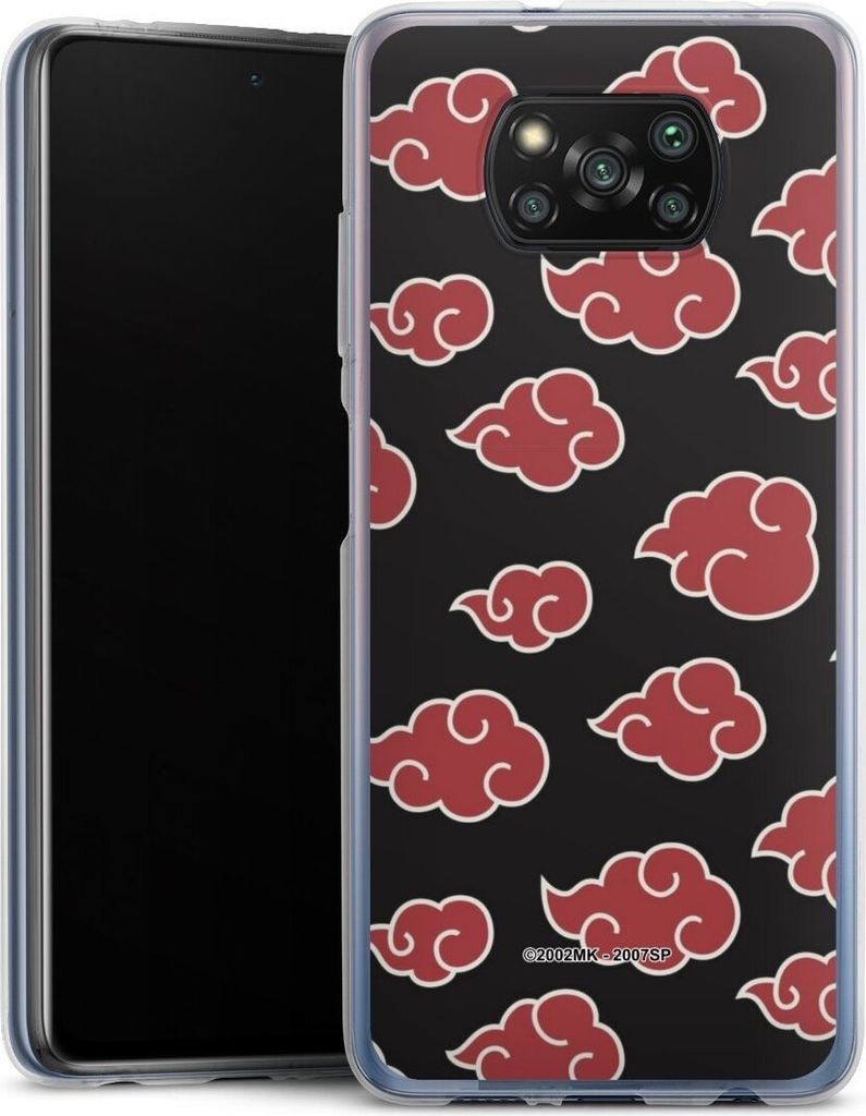 DeinDesign Handyhülle für Xiaomi Poco X3 nfc Silikon Hülle Case Smartphone Schutzhülle Naruto Shippuden Offizielles Lizenzprodukt Akatsuki