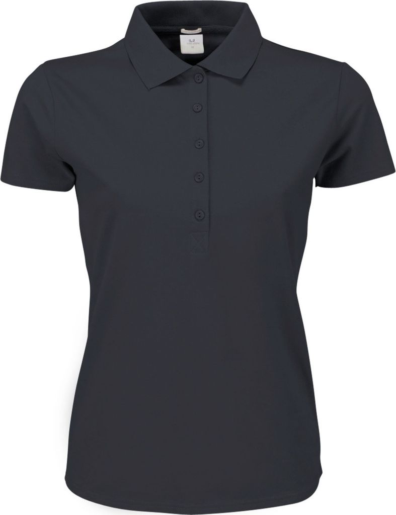 Tee Jays 145 | Damen Luxury Stretch Poloshirt - Farbe: Dark Grey (Solid) - Größe: XXL
