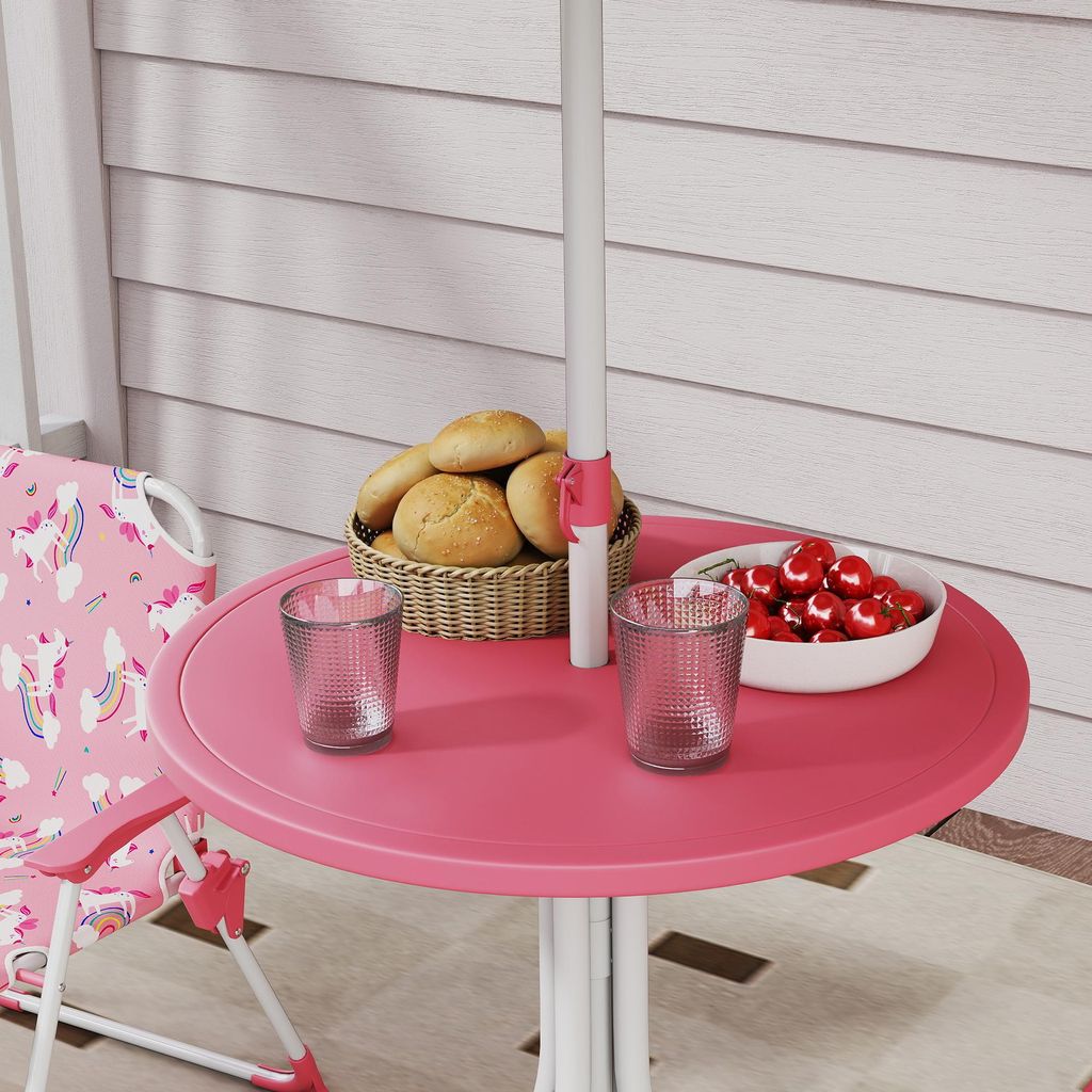 Outsunny Ensemble Table Et Chaises De Camping Pliantes 5 Pièces – Table Réglable 55-70 Cm + 4 Chaises – Avec Trou Pour Parasol – Aluminium – Gris Foncé