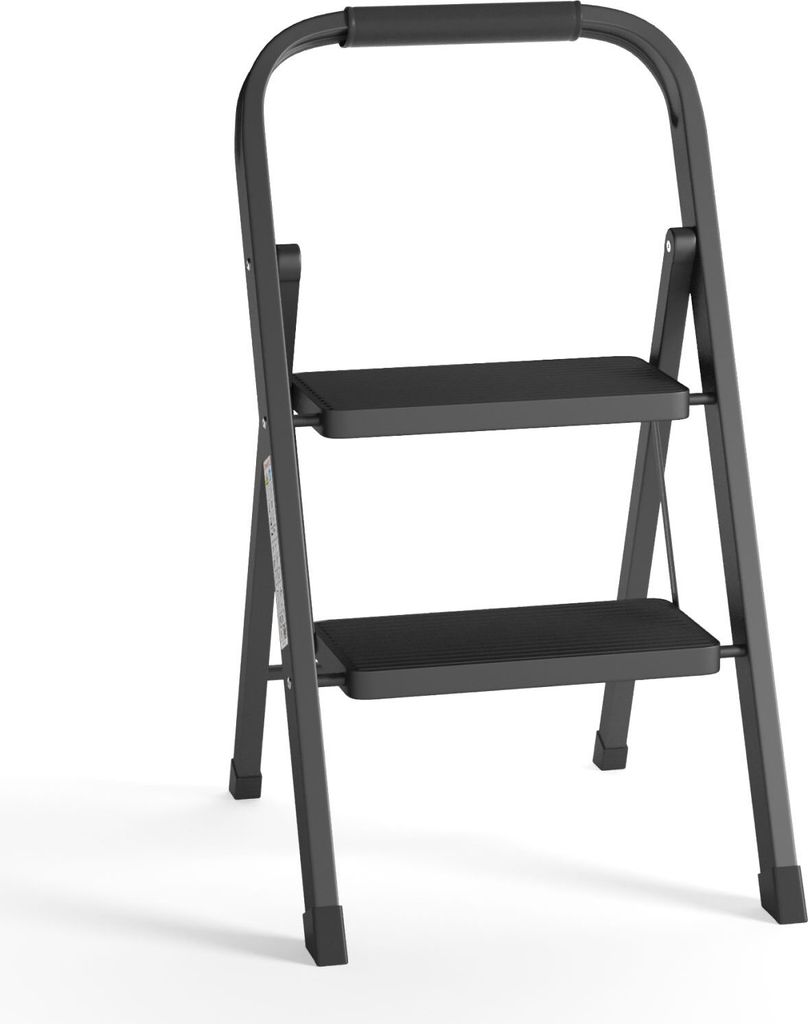 RMBO Haushaltsleiter, 2 Stufen, Klapptritt, 150 kg Tragfähigkeit, EN 131.6, Klappleiter