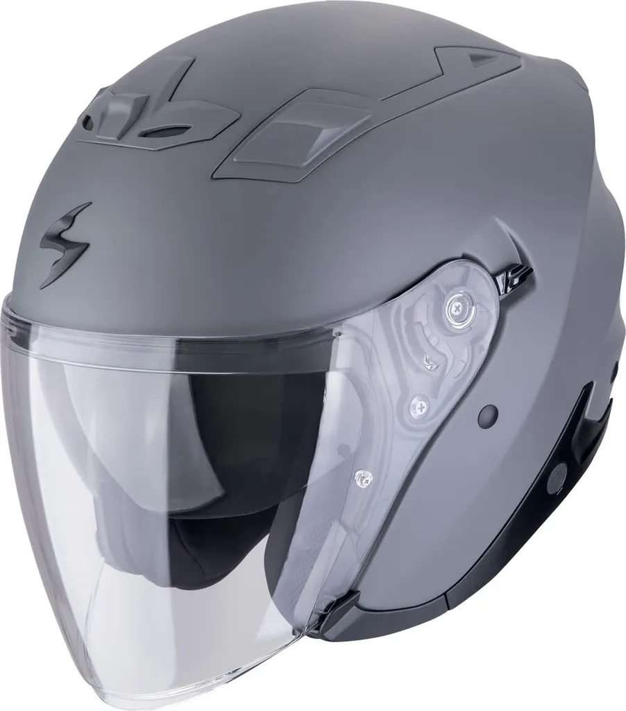 Casque moto jet Scorpion Exo-Z1 écran solaire intégré gris mat XXL