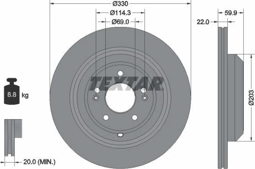 Disque de frein arrière pour Stinger idéal pour conduite sportive