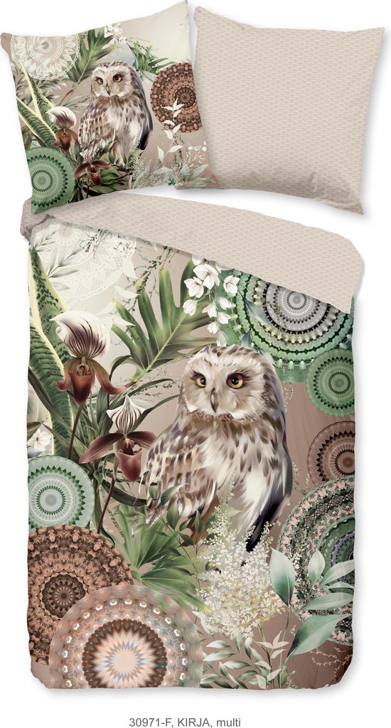 Duvet cover HIP 135x200 + 1* 80x80 cm - mandalas and an owl