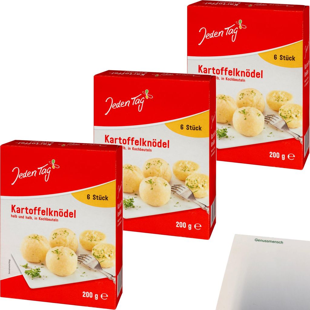 Jeden Tag 6 Kartoffel-Knödel im Kochbeutel 3er Pack (3x200g Produktbild 