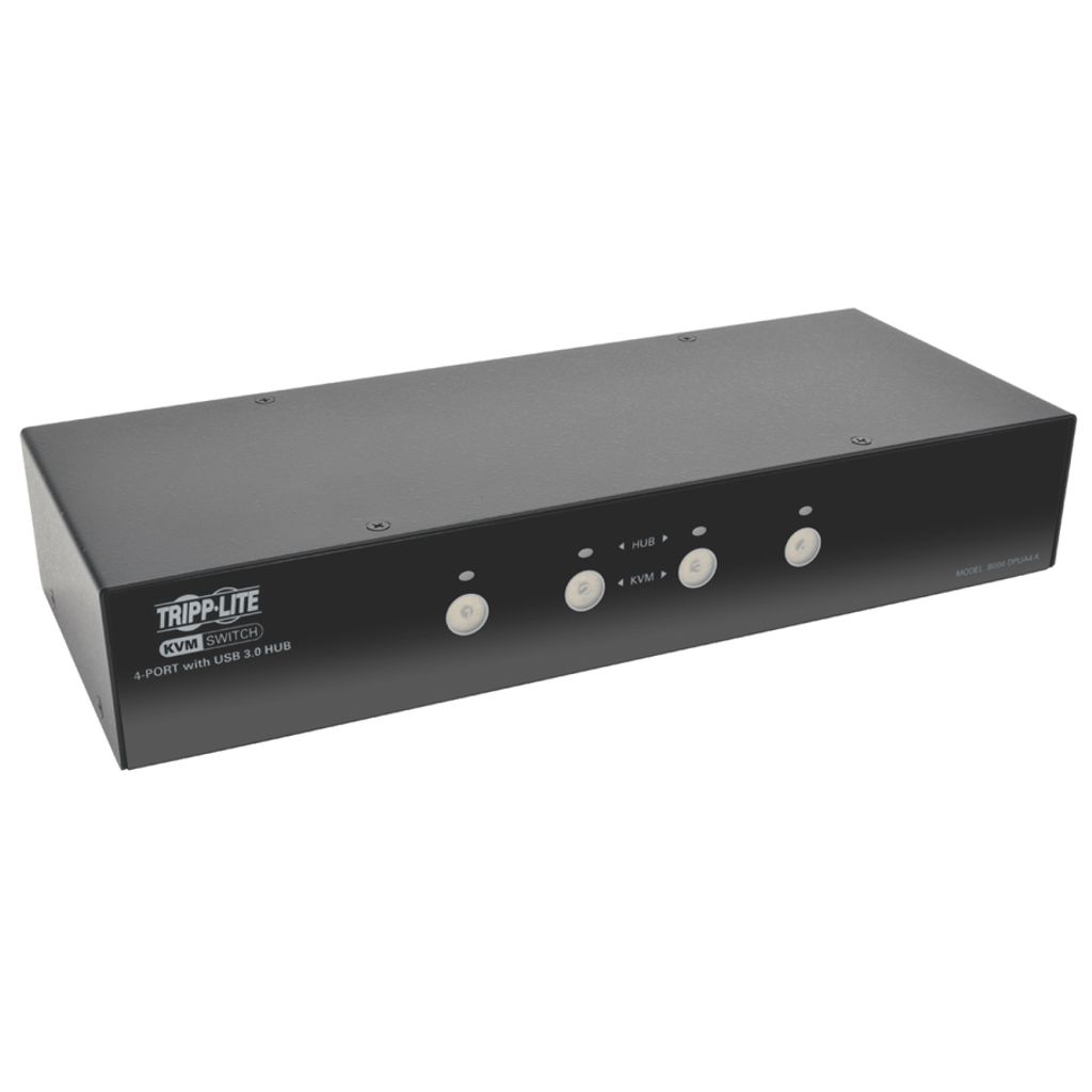 Tripp Lite 4-Port DisplayPort KVM Switch w/Audio, Cables and USB 3.0 SuperSpeed Hub - KVM-/Audio-/USB-Switch - 4 x KVM/Audio/USB - 1 lokaler Benutz...