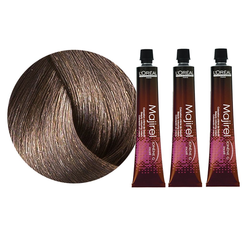L'oréal Professionnel | Haarfarbe Majirel 7.1 - 3x50ml - Aschblond - 100% Grauabdeckung - Pflegeformel