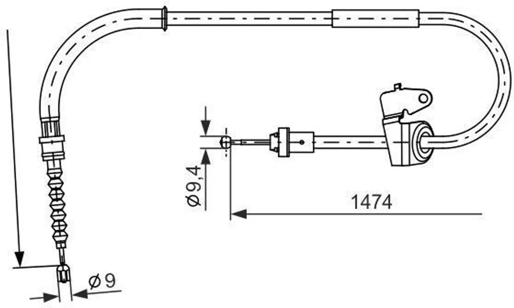 Câble de Commande de Frein de Stationnement pour Mini R55 Bosch