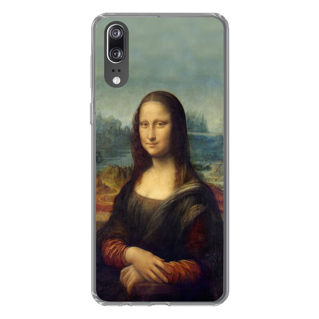 MuchoWow Handyhülle Schutzhülle Hülle für Huawei P20 Mona Lisa - Da Vinci - Gemälde Silikon Softcase Handy Hülle - Hardcover
