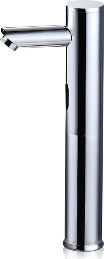 Automatischer Wasserhahn, berührungsloser Sensor, deckmontiert, modernes Design, Silber