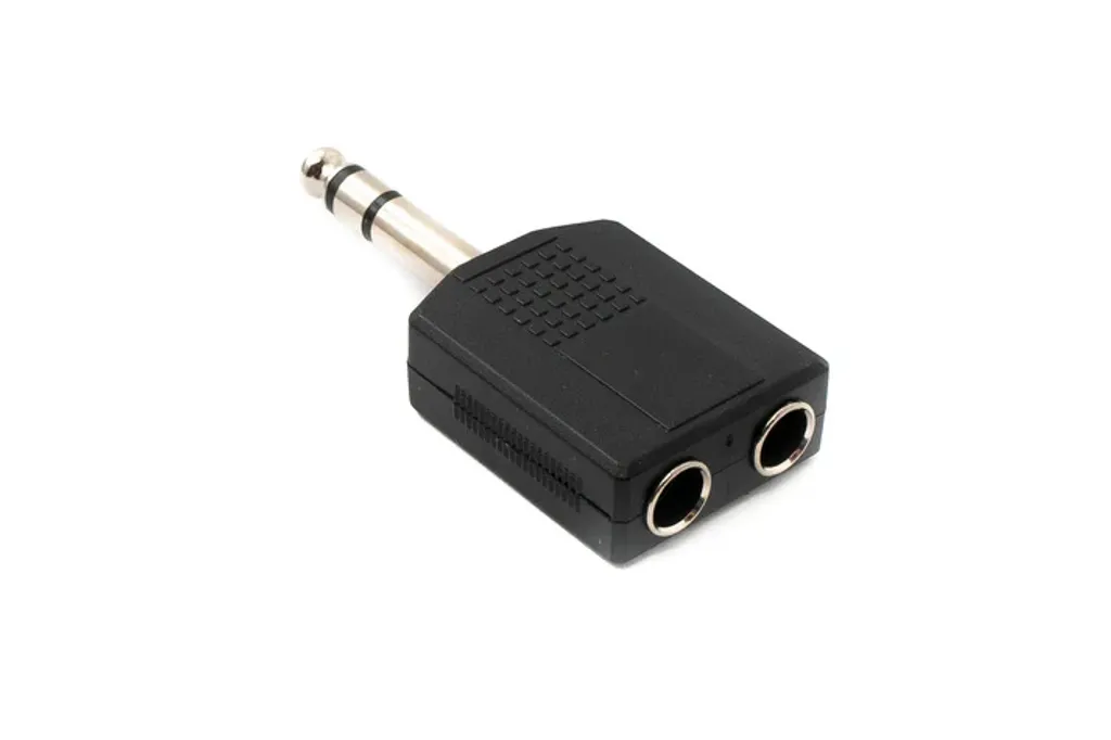 Adattatore Sdoppiatore Cuffie Jack 6.35mm Stereo per Home Audio