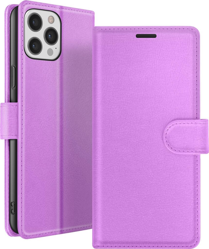 Zanaé, Portemonnaie Etui iPhone 12 Pro Max Ständer Magnetverschluss, Violett