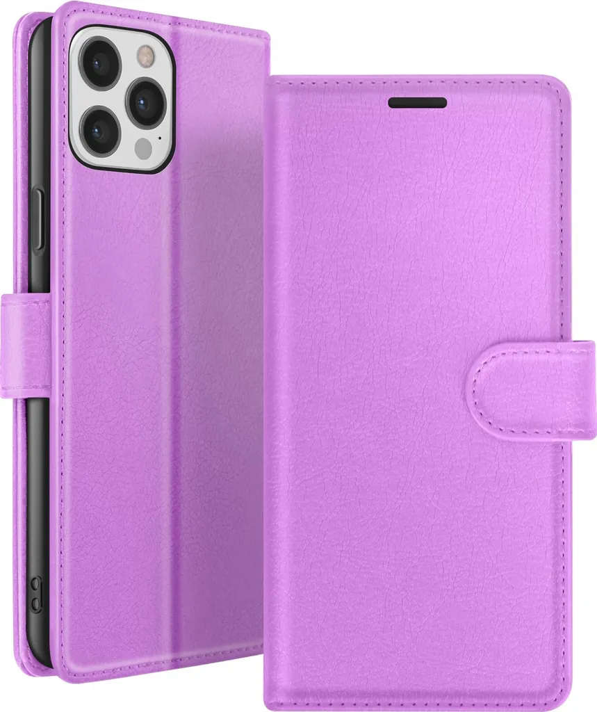 Custodia a Libro iPhone 12 Pro Max Zanaé - Viola Elegante e Sottile