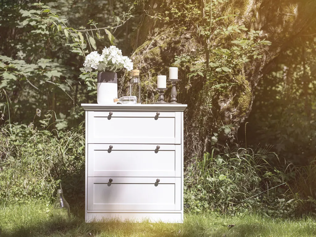 Commode de chambre blanche Intertrade S - Meuble de rangement 001597 - 12
