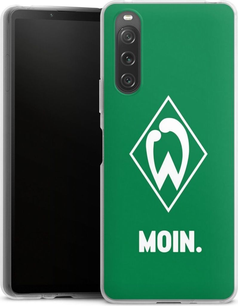 DeinDesign Handyhülle für Sony Xperia 10 V Silikon Hülle Case Smartphone Schutzhülle Moin Offizielles Lizenzprodukt SV Werder Bremen