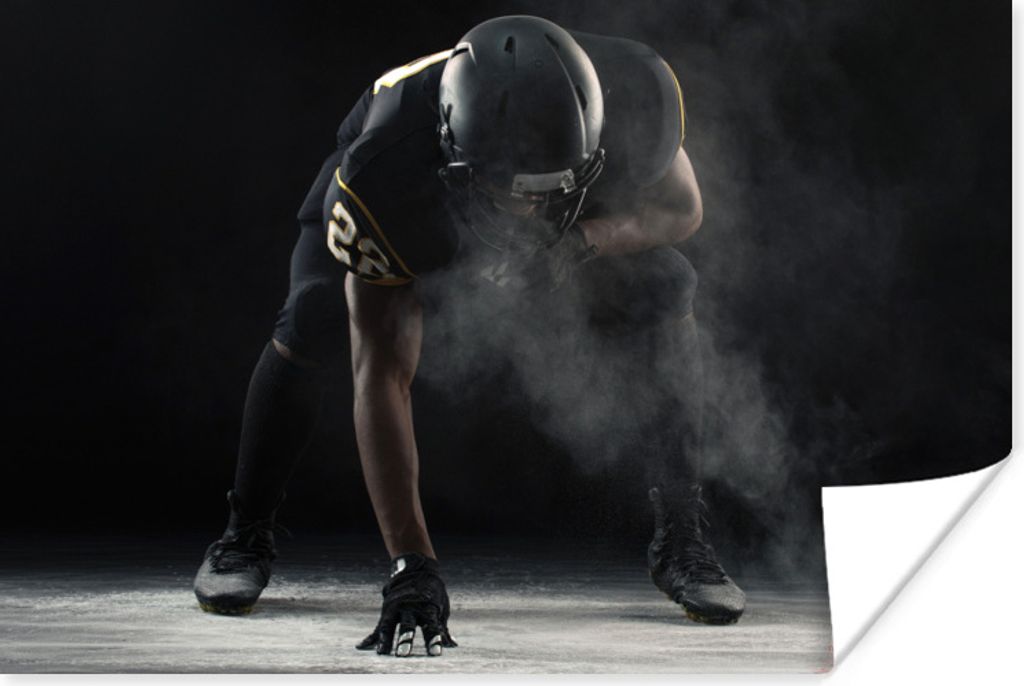 MuchoWow Poster Rugby - NFL - Rauchen 180x120 cm - Fotoplakat