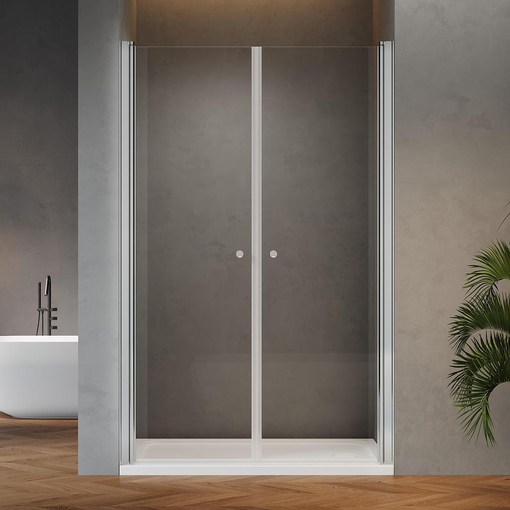 IMPTS Schwingtür Duschkabine 120x185cm Doppeltür Pendeltür Produktbild 