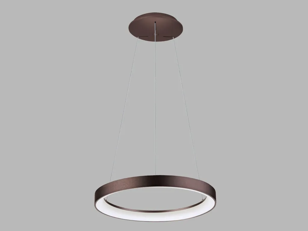 Suspension LED Circulaire BELLA SLIM 48 Connectée Zigbee TW Marron