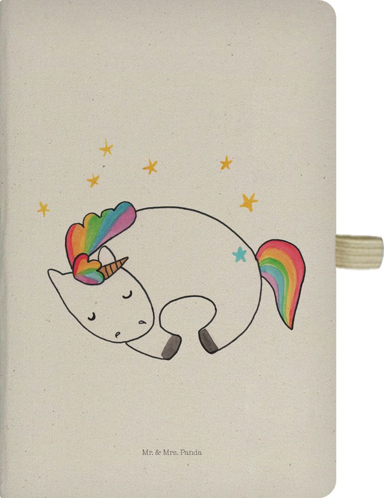 Mr. & Mrs. Panda Adressbuch Einhorn Nacht - Transparent - Geschenk, notizbuch, Freundin, Einhörner, Unicorn, Menschen, Tagebuch, Journal, Traum, K...