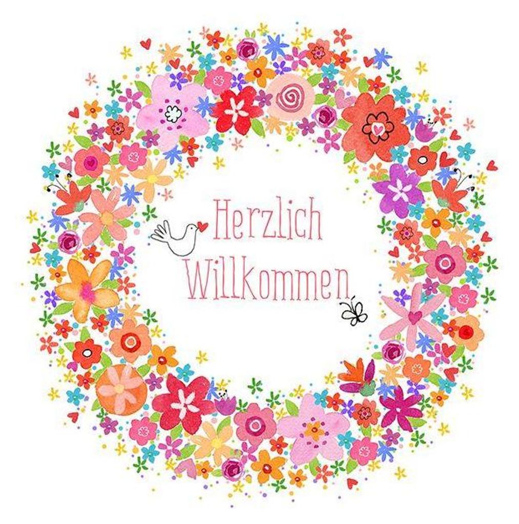 20 Servietten Buntes Willkommen - Willkommen im bunten Produktbild 