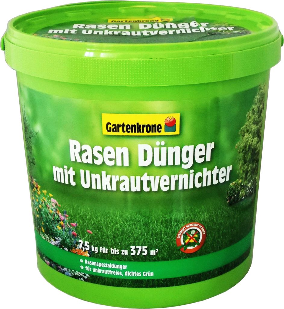 7,5kg Gartenkrone Rasendünger mit Unkrautvernichter