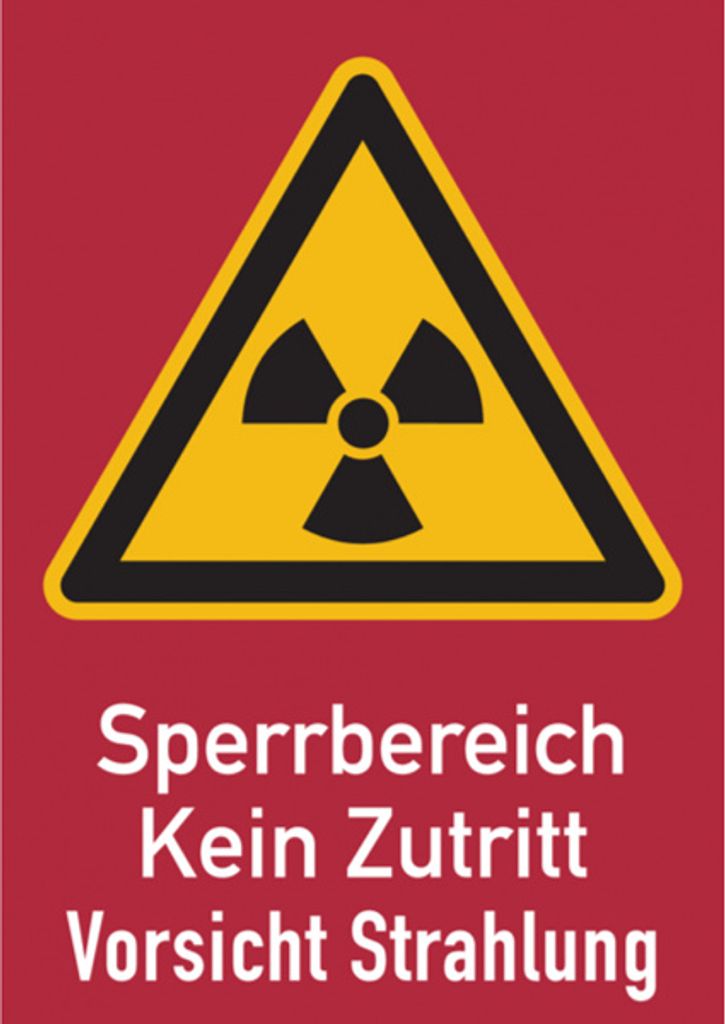 Dreifke Warnschild Strahlenschutz Sperrbereich - Kein Zutritt - Vorsicht Str...