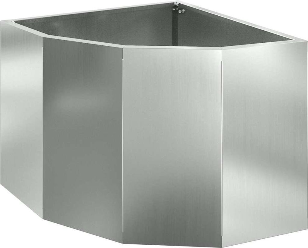 Eckpflanzer Silber 45 x 45 x 35 cm Verzinkter Stahl