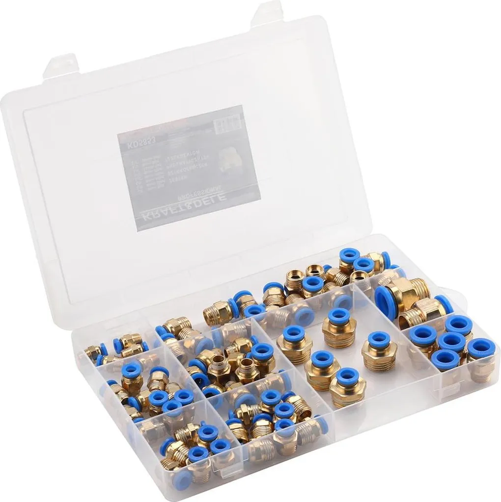 Kraft&Dele KD5853 Kit 72 Pezzi | Attacchi Aria Compressa di Qualità
