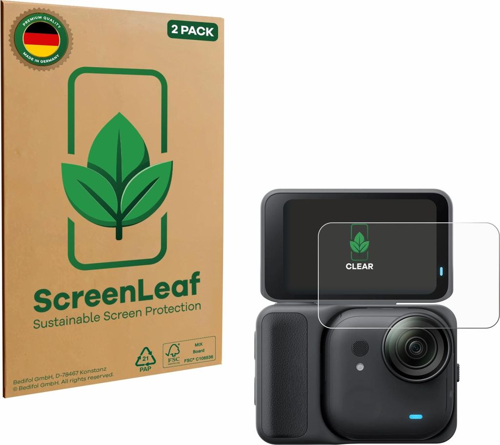 2x ScreenLeaf Schutzfolie für Insta360 Go Ultra Produktbild 