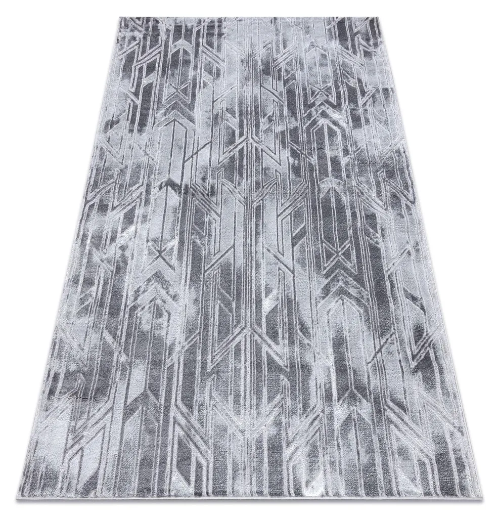 Tapis de Salon Gris Anthracite à Relief MEFE B402 Structurel 80x150 cm