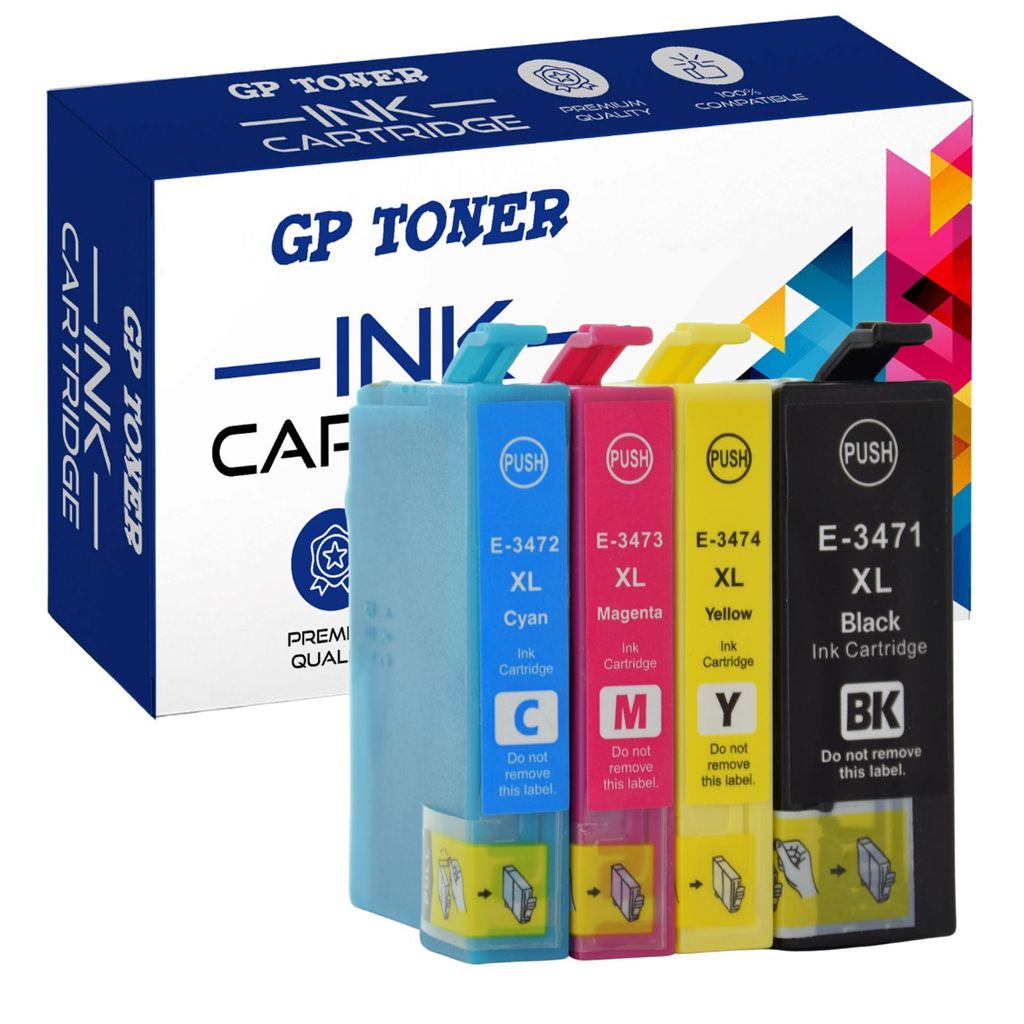4x Tusze do Epson 34XL WorkForce Pro WF-3725 DWF WF-3720 DW Zdjęcie produktu 
