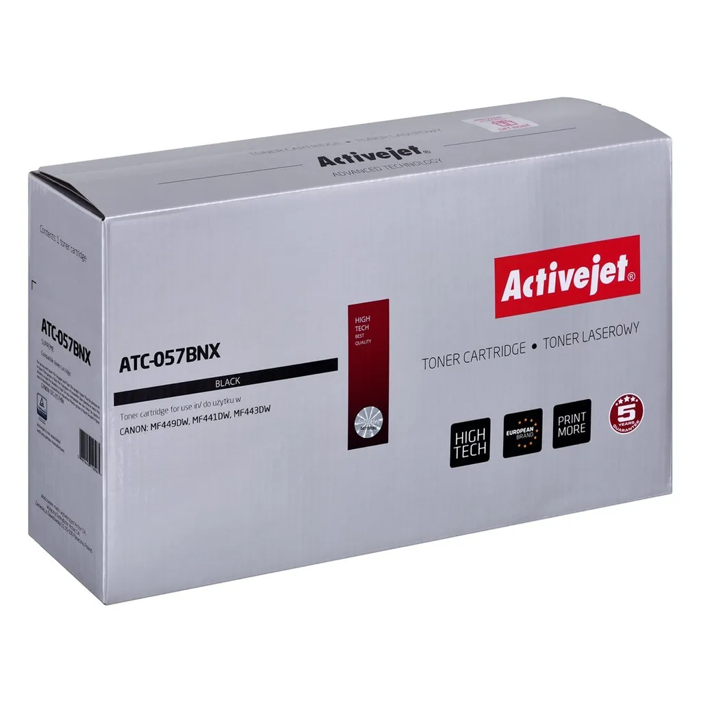 Toner Activejet ATC-057BNX vs Canon CRG-057HBK: 10.000 Pagine e Chip