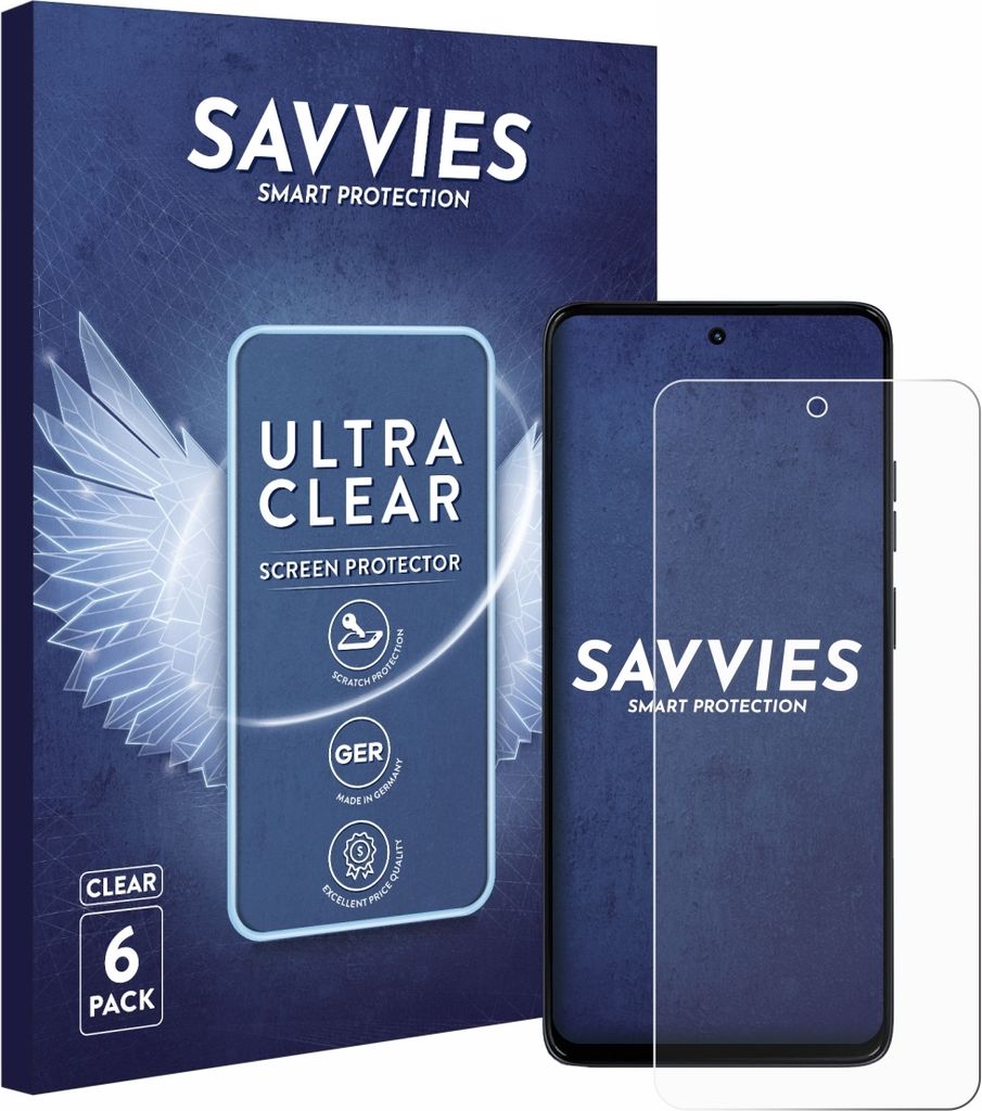 6x Für Motorola Moto G56 Schutzfolie Savvies Displayschutz Display Schutz Folie Klar Transparent