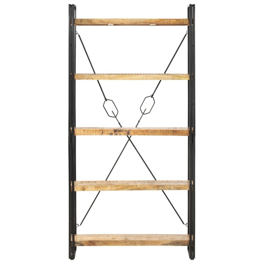 "SALE 2026" Bücherregal - Standregal - Wohnzimmerschrank - 5 Fächer 90 x 30 x 180 cm Mango Massivholz - Lagerregal Bücherregale DE5695908