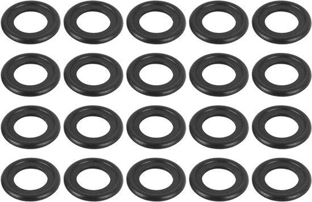 Lot de 20 bagues d'étanchéité noires pour bouchons de vidange de voiture