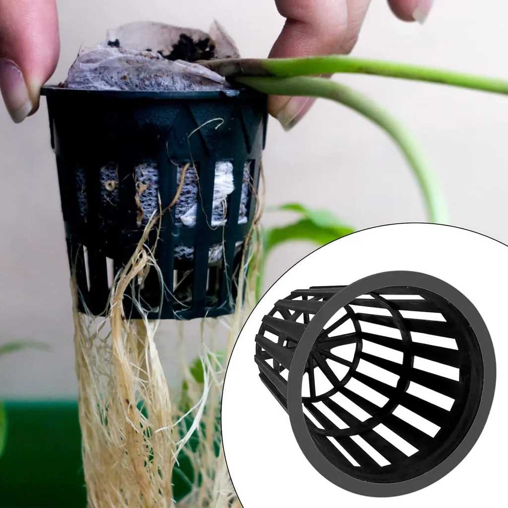 Pots en filet plastique robuste pour hydroponie - pack de 50 unités