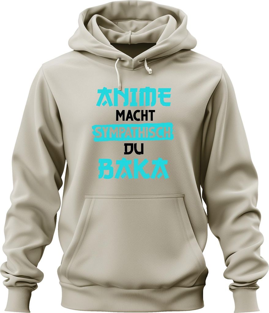 Anime macht sympathisch du Baka Otaku Manga Geschenk Japan Nerd Uni Hoodie Kapuzenpullover, Natur, XXL