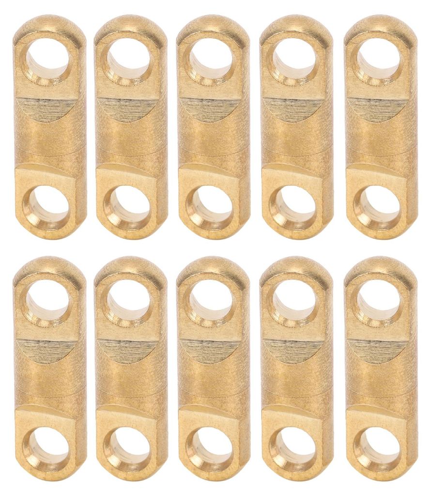 10 Stück Drehbare Ösen aus massivem Messing, 9 mm, Metallbeschläge, Drehverbinder für Lederhandwerk, Reparaturen und Dekoration