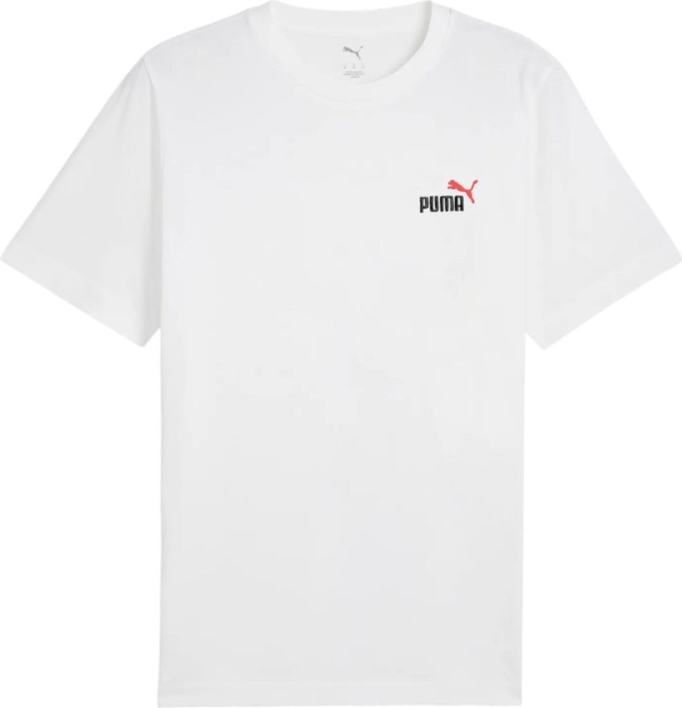 Puma Ess 2 Color Small No1 Logo Kurzarm-t-shirt Weiß M Herren,Damen Weiß M