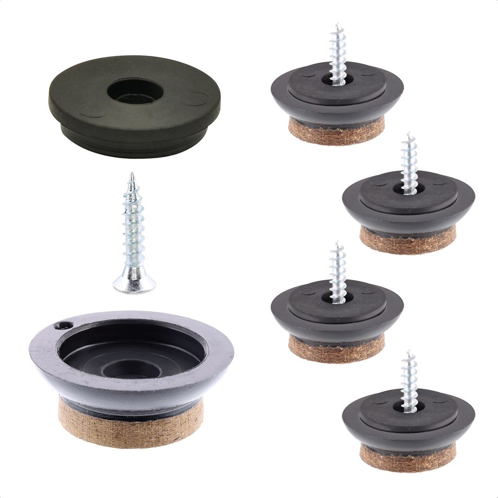 WAGNER QuickClick Spezial Filzgleiter SYNO SLIM - 4x Schraube, je 4x Basis Ø 20 mm & Gleiter Ø 20 mm, DE Ware -16781600
