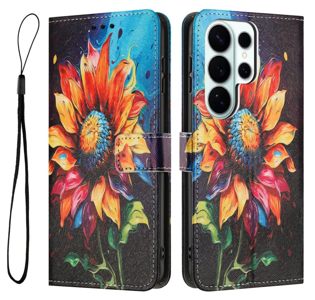 Handyhülle Klapp Schutz für Samsung Galaxy S26 Ultra 5G Kunstleder TPU Motiv