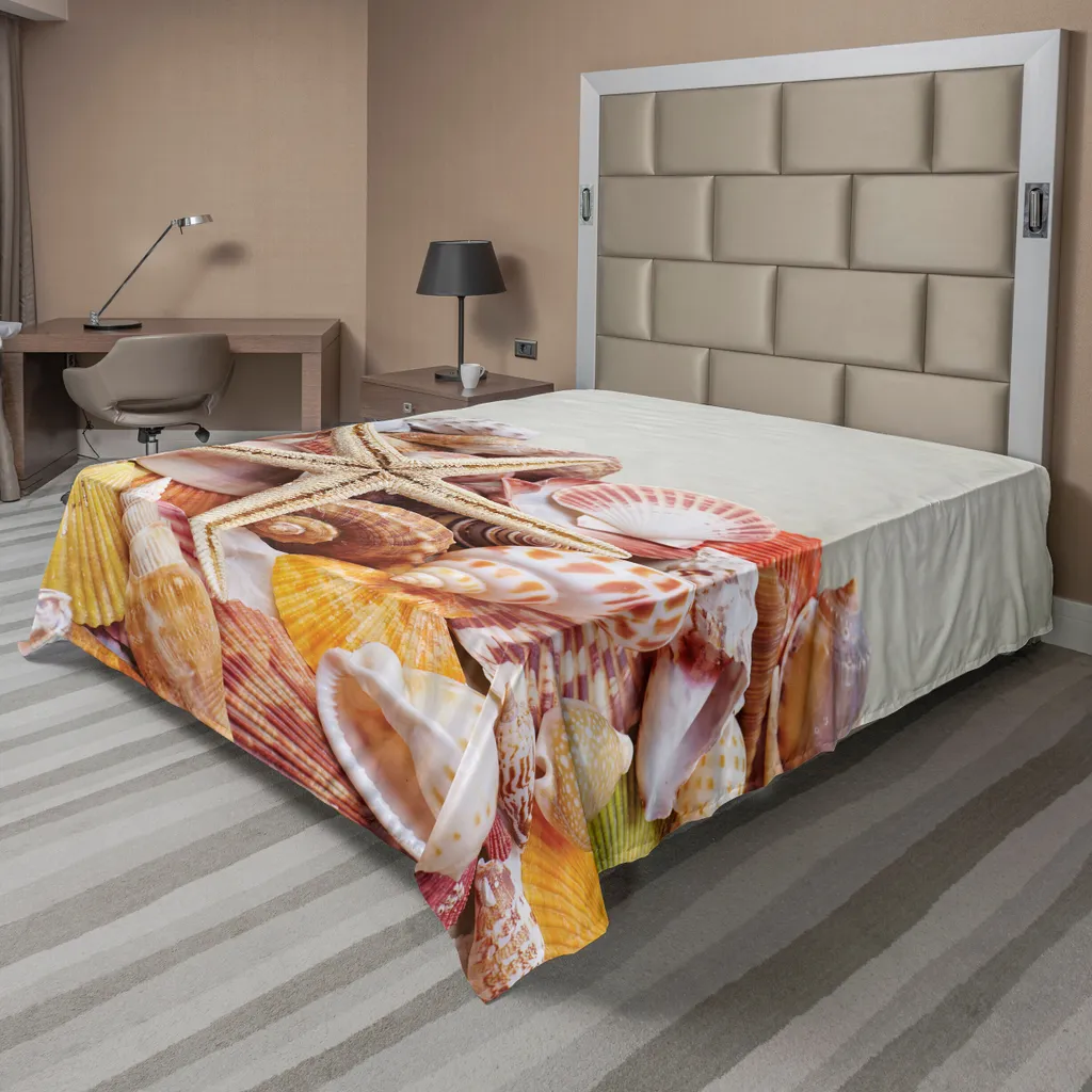 Drap Confortable Étoile de Mer et Spirales 244 x 205 cm Thème Plage