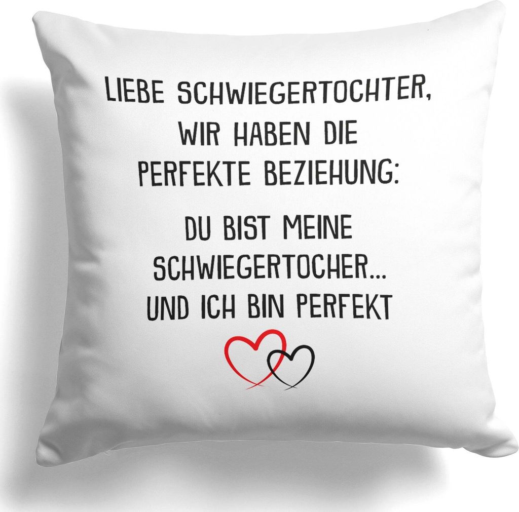 22Feels Schwiegertochter Geschenk Braut Hochzeit Deko Kissen Frauen Dekoration Weihnachten Geburtstag Wohnaccessoire Wohnzimmer Schlafzimmer Couch