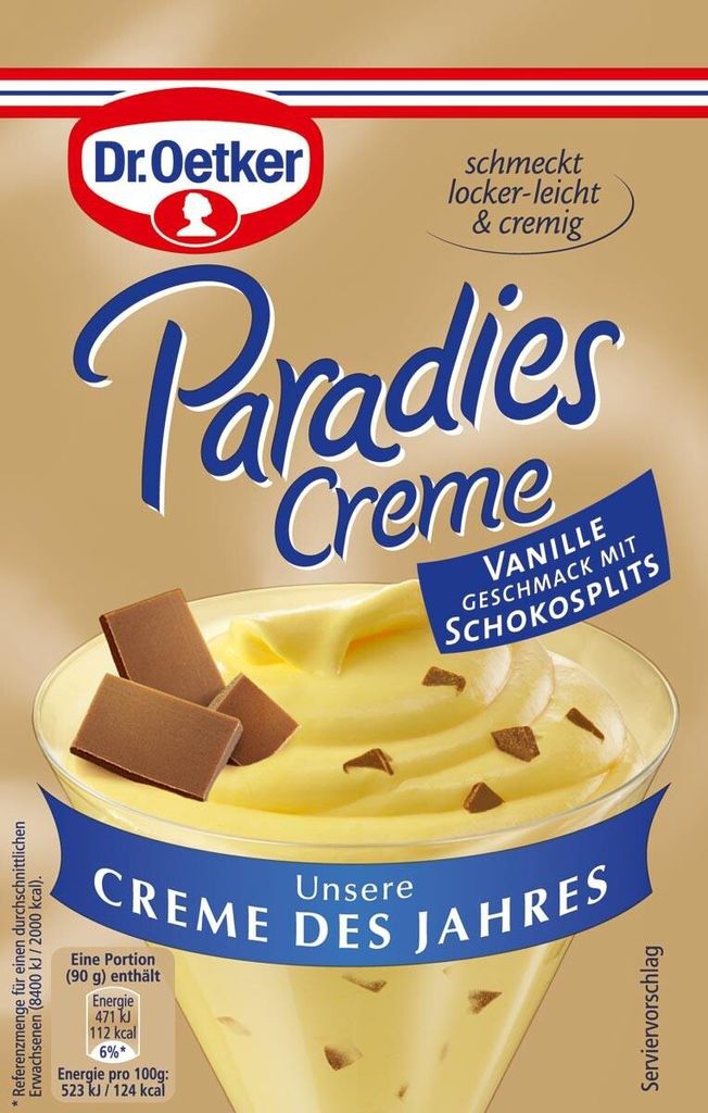 Dr. Oetker Paradiescreme Weiße Schokolade (70g) Produktbild 