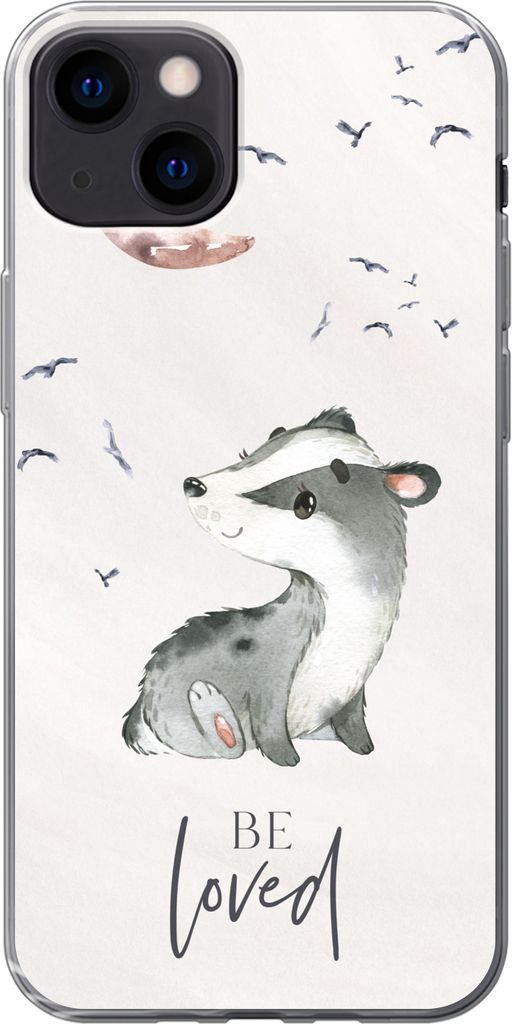 MuchoWow Handyhülle Schutzhülle Hülle für Telefoonhoesje iPhone 13 Zitate - Geliebt werden - Sprichwörter - Kind - Jungen - Mädchen - Aquar...