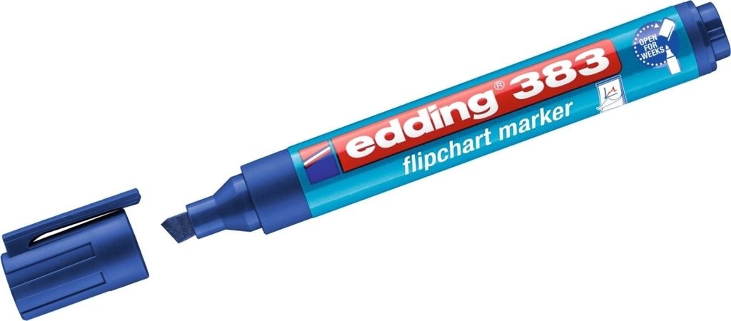 Edding 383 Flipchart-Marker, Keilspitze 1–5mm, 10er Set, trocknet nicht aus